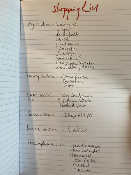 Subscribe to a weekly email containing a menu plan & shopping list for 10 minute suppers